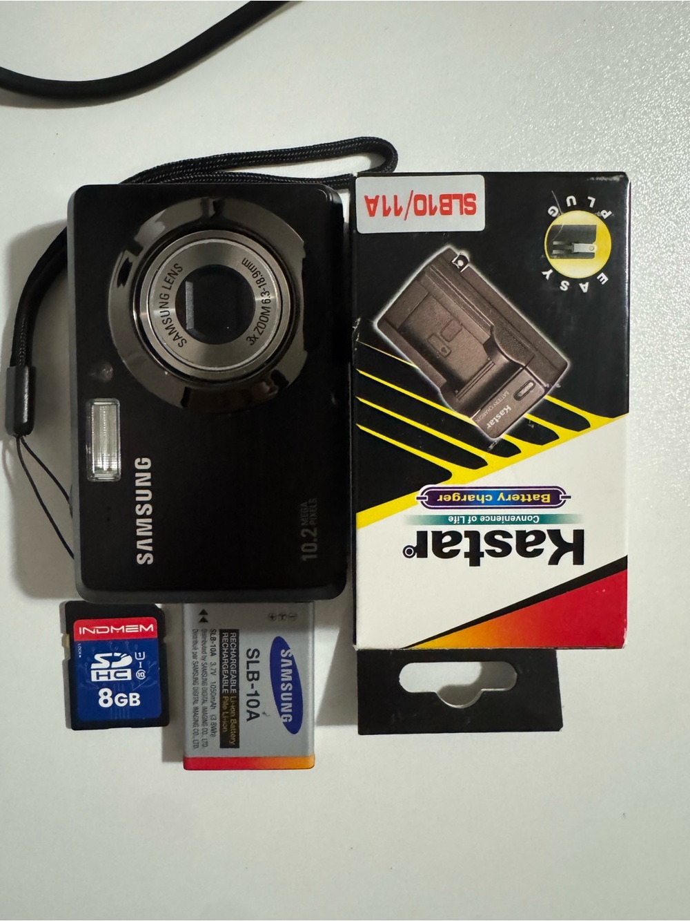 Samsung Black Compact Point-and-Shoot Digital Camera with Wrist Strap